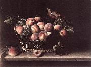 Louise Moillon Basket with Peaches and Grapes oil painting artist